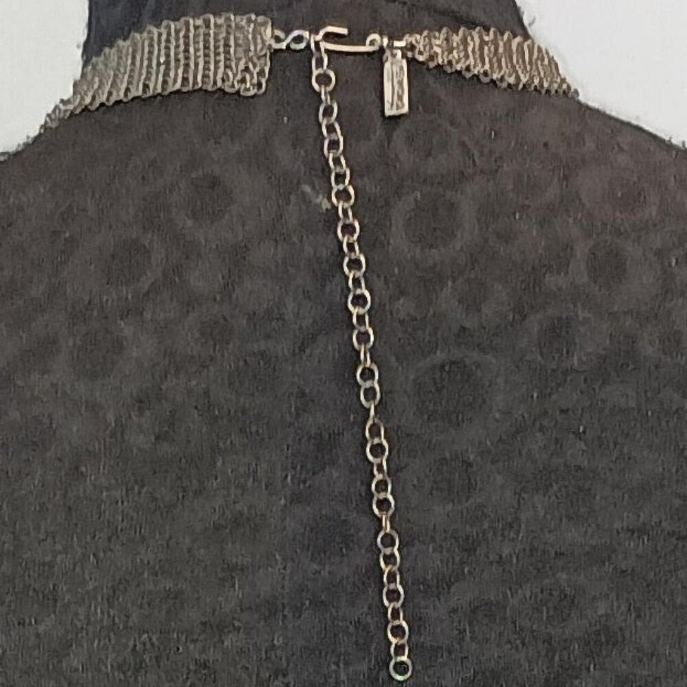 Ferrara Whiting and Davis Asymmetrical Ring Mesh Necklace - Picture 4 of 4